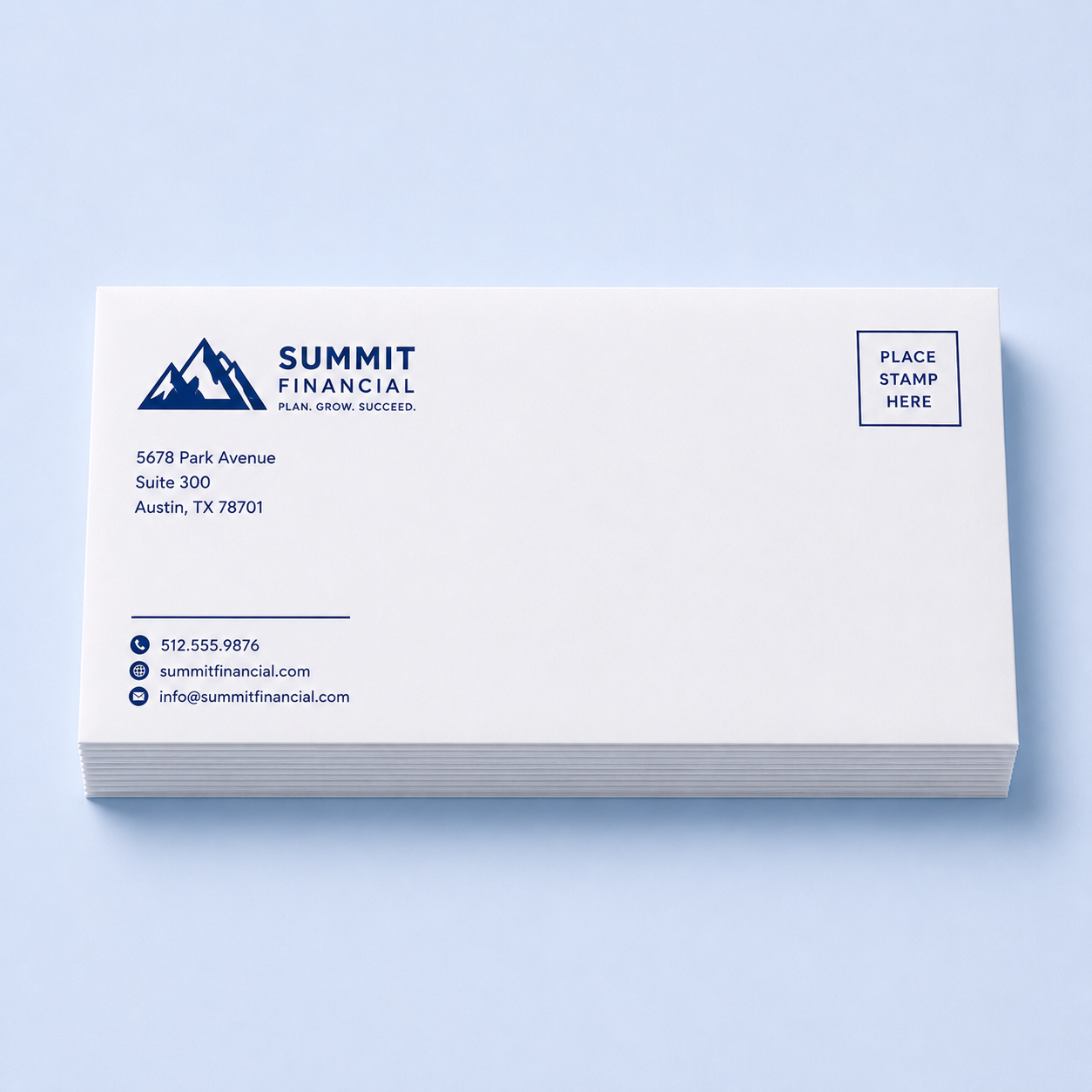 #10 business envelope with printed logo