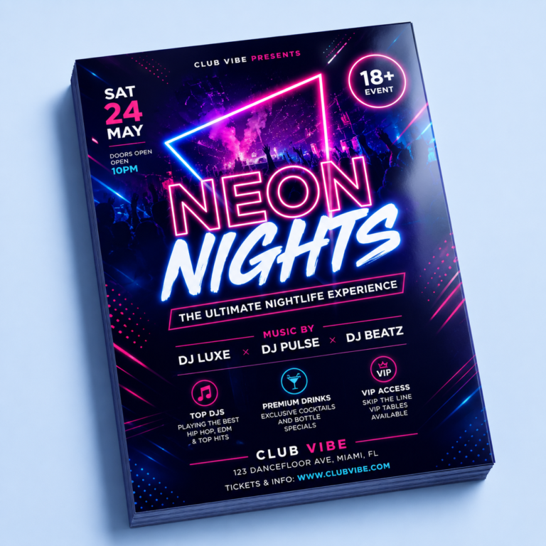 Club Flyers: custom marketing materials by Migo