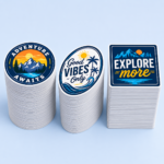 Custom stickers in circle, square and oval shapes