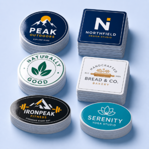 Custom stickers die-cut to shape, printed in full color