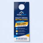 Double-sided door hanger front and back