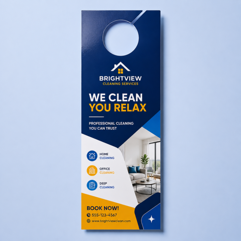 Delivery Door Hangers: restaurant marketing materials by Migo