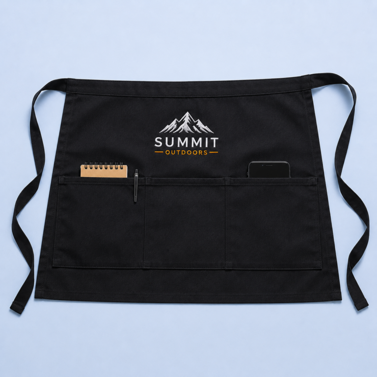 Embroidered Aprons: restaurant marketing materials by Migo