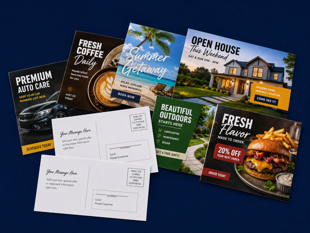 EDDM postcards printed by Migo Services
