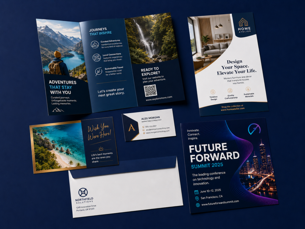 Custom marketing materials printed by Migo Services