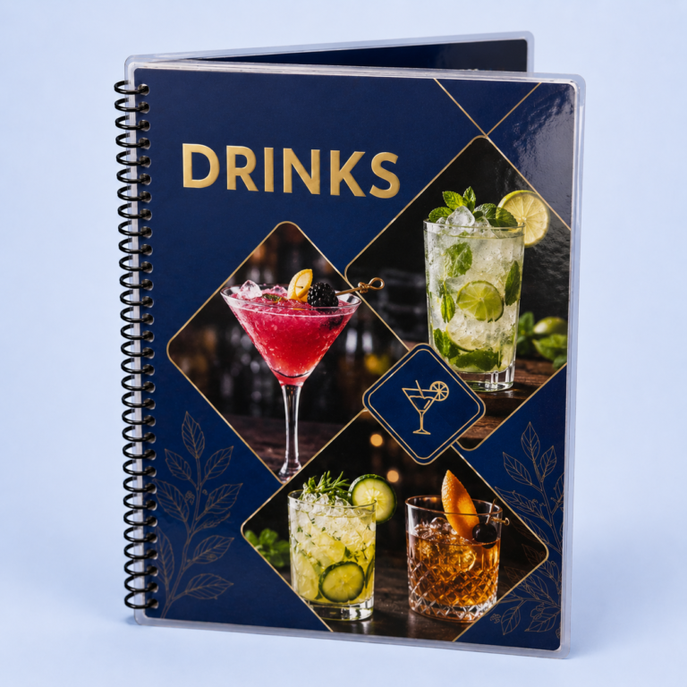 Drinks Menu: restaurant marketing materials by Migo