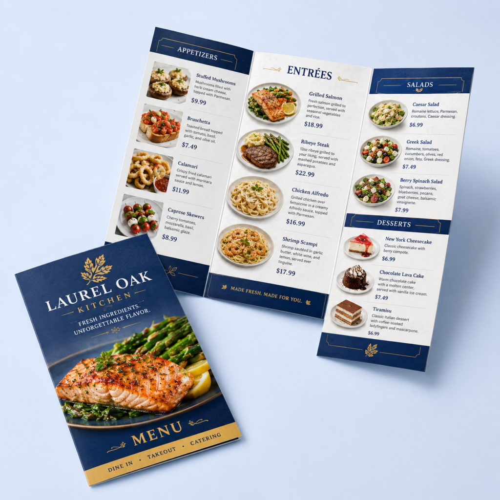 Restaurant menus