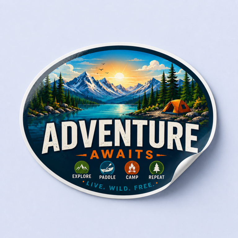 Oval: custom sticker printing by Migo