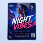 Event club flyer printed in full color