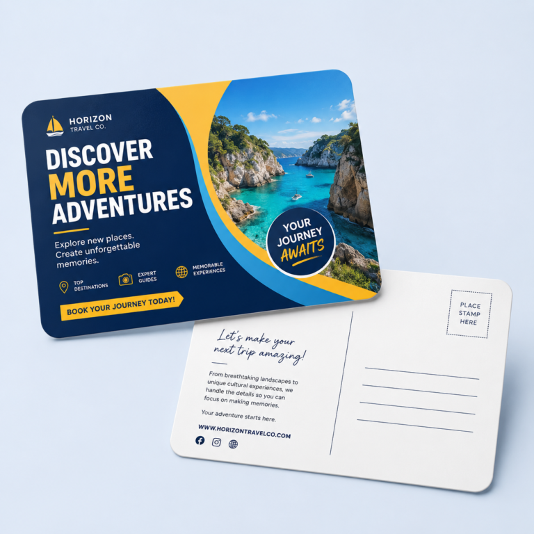 Rounded Postcards: custom marketing materials by Migo