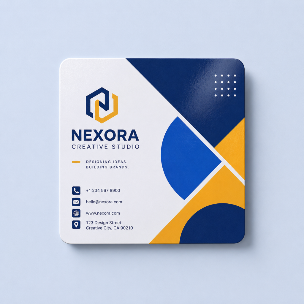 Rounded square business cards