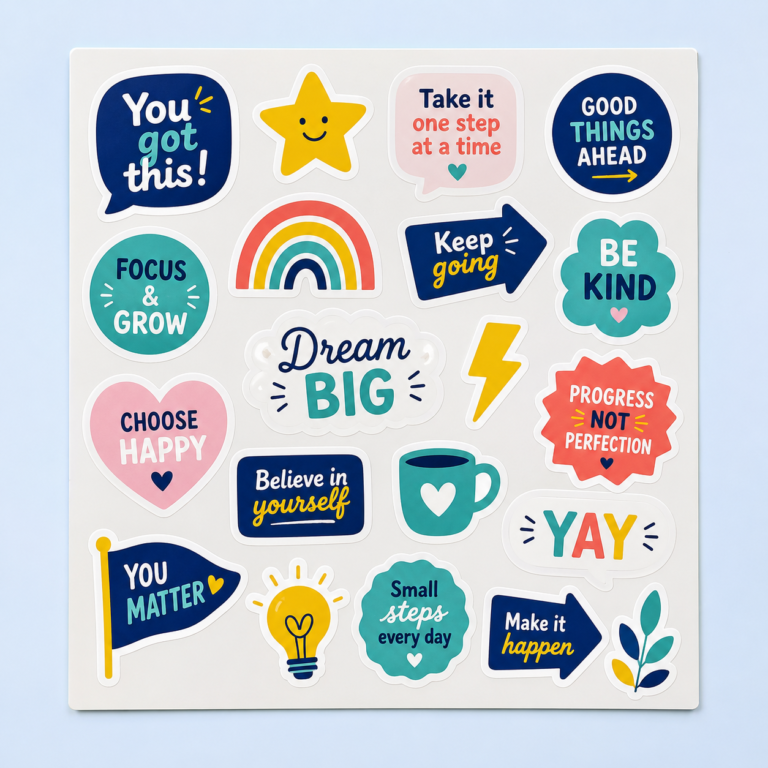 Sticker sheets printed by Migo Services